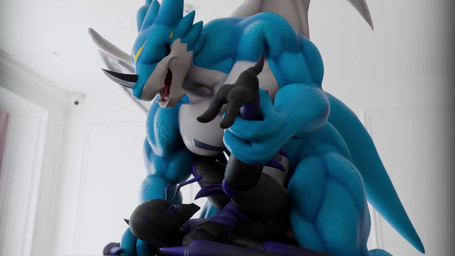 abs anal anal_penetration antennae_(anatomy) anthro balls bedroom blue_body compound_eyes duo erection from_front_position genitals male male/male male_penetrated male_penetrating male_penetrating_male mandibles multi_arm multi_limb muscular muscular_anthro muscular_male nude pecs penetration penile penile_penetration penis sex size_difference tail wings waspwarrior furvoc_(modeler) lunar_eyes_(modeler) bandai_namco digimon mythology wicker-g041 arthropod digimon_(species) exveemon hornet hymenopteran insect mythological_creature mythological_scalie scalie vespid wasp 16:9 3d_(artwork) 3d_animation animated blender_(artwork) digital_media_(artwork) hi_res loop no_sound short_playtime webm widescreen