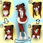 anthro biped blonde_hair blue_eyes blush breasts brown_body brown_fur convenient_censorship countershade_fur countershading digitigrade directional_arrow female fur gender_transformation hair looking_at_viewer markings mtf_transformation nude numbered_sequence open_mouth simple_background smile solo species_transformation standing suit_transformation suiting tail tail_censorship transformation transformation_sequence white_body white_countershading white_markings white_torso fox0808 canid canine canis collie domestic_dog herding_dog mammal pastoral_dog sheepdog 1:1 2011 colored
