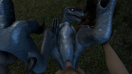 bestiality bodily_fluids cloacal cloacal_penetration cum cum_from_mouth cum_in_cloaca cum_in_mouth cum_inside detailed_background double_penetration duo female female_on_human female_penetrated feral feral_penetrated first_person_view genital_fluids genitals group human_on_feral human_penetrating human_penetrating_feral humanoid_genitalia humanoid_penis interspecies leaking_cum male male/female male_on_feral male_penetrating male_penetrating_female male_pov oral oral_penetration outside penetration penile penile_penetration penis penis_in_cloaca penis_in_mouth sex tail trio ireallyliketanks ark_survival_(series) jurassic_park jurassic_world universal_studios blue_(jurassic_world) dinosaur dromaeosaurid human mammal prehistoric_species reptile saurischian scalie theropod velociraptor 16:9 3d_(artwork) 3d_animation animated digital_media_(artwork) hi_res no_sound short_playtime video widescreen