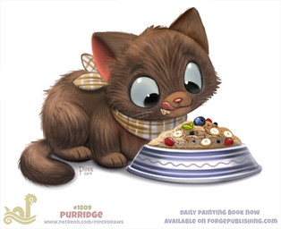 ambiguous_gender banana black_eyes blueberry_(fruit) bowl brown_body brown_fur cherry container feral food fruit fur humor licking licking_lips licking_own_lips napkin plant porridge pun self_lick simple_background solo tongue tongue_out visual_pun white_background piper_thibodeau domestic_cat felid feline felis mammal 2017 digital_media_(artwork) digital_painting_(artwork) painting_(artwork)