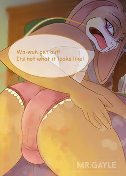 animal_genitalia animal_penis anthro bed blush book bulge caught_in_the_act clothed clothing crossdressing ears_down embarrassed equine_genitalia equine_penis femboy frilly frilly_clothing frilly_panties frilly_underwear furniture furrowed_eyebrows genitals grumpy light looking_at_viewer looking_away looking_back looking_back_at_viewer lying male night nipples panties panties_bulge panties_only penis penis_in_panties pillow pink_clothing pink_panties pink_underwear pivoted_ears reading reading_book solo surprised teeth text topless underwear underwear_only mr.gayle cad_(mr.gayle) lagomorph leporid mammal absurd_res comic english_description english_text hi_res