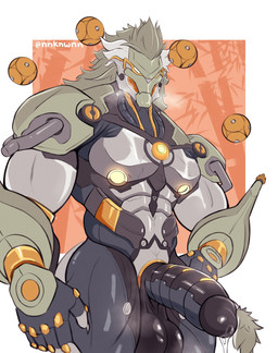 abs anthro ball balls baoding_balls biped black_legs bodily_fluids breath claws cum erection finger_claws genital_fluids genitals glowing glowing_eyes hand_on_hip humanoid_genitalia humanoid_penis levitating_object machine male mane metal_penis metallic_body muscular muscular_anthro muscular_male muscular_thighs musk nipples nude nude_anthro nude_male pecs penis plant precum silver_body solo tail tail_tuft tree tuft white_mane nnknwnn_(artist) mihoyo zenless_zone_zero banyue_(zenless_zone_zero) android felid mammal pantherine robot robot_anthro 2025 digital_drawing_(artwork) digital_media_(artwork) hi_res