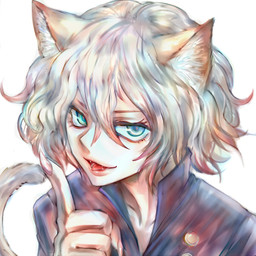 bedroom_eyes blue_eyes clothing fangs female hair half-closed_eyes inner_ear_fluff lips looking_at_viewer narrowed_eyes seductive shirt simple_background solo teeth tongue topwear tuft white_background white_hair unknown_artist hunter_x_hunter neferpitou animal_humanoid cat_humanoid chimera_ant felid felid_humanoid feline feline_humanoid humanoid mammal mammal_humanoid 1:1 portrait source_request