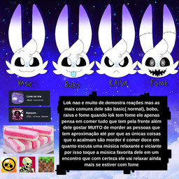 angry anthro biography creepy_face male smile solo text tongue tongue_out white_body white_eyes lokbunny17 lok_bunny lagomorph leporid mammal rabbit 1:1 hi_res portuguese_text translated