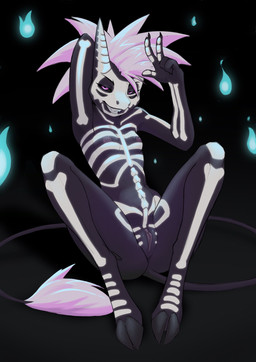 anthro areola arms_bent bedroom_eyes bent_legs black_background black_body black_claws black_eyebrows black_hooves black_horn black_sclera black_tail bodypaint breasts butt claws cloven_hooves dewclaw_hooves eyebrows eyelashes feet female female_anthro finger_claws front_view genitals gesture gesturing_at_viewer grin grinning_at_viewer hair hand_behind_head hand_gesture holidays hooves horn humanoid_genitalia humanoid_hands humanoid_vulva iris long_tail looking_at_viewer narrowed_eyes navel nipples nude nude_anthro nude_female pink_eyes pink_hair pink_tail_tuft pink_tuft pose pupils purple_areola purple_nipples purple_vulva raised_arm seductive sharp_teeth short_hair simple_background skeleton_bodypaint slim slim_anthro slim_female small_breasts smile smiling_at_viewer solo spiky_hair spread_legs spreading straight_horn tail tail_tuft teeth thin_tail tuft unguligrade vulva white_bodypaint win-victory-love narley halloween arete unknown_species will-o'-the-wisp 2025 digital_media_(artwork) full-length_portrait hi_res pinup portrait shaded