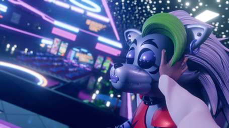 ambiguous_gender anthro collar duo ear_piercing ear_ring female green_highlights highlights_(coloring) lipstick looking_at_viewer machine makeup on_model petting piercing purple_lipstick ring_piercing studded_collar studs anonamine five_nights_at_freddy's five_nights_at_freddy's:_security_breach scottgames steel_wool_studios roxanne_wolf animatronic canid canine canis human mammal robot wolf 16:9 3d_(artwork) 3d_animation animated blender_(artwork) blender_eevee_(artwork) digital_media_(artwork) hi_res huge_filesize no_sound short_playtime video widescreen