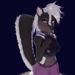 alternative_fashion anthro black_body black_fur boots breasts choker clothed clothing ear_piercing ear_ring female fluffy fluffy_tail footwear fully_clothed fur hair jewelry midriff necklace piercing punk purple_eyes ring_piercing shoes solo tail white_hair attifyon_(artist) vanessa_(foxovh) mammal mephitid skunk 1:1 3d_(artwork) blender_(artwork) digital_media_(artwork)