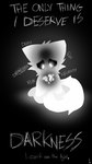 anthro black_background black_sclera bodily_fluids broken_heart crying depression front_view kneeling male sad simple_background solo tail tears text vent_art white_body white_ears white_eyes white_tail nyanfurry nyan_(nyanfurry) domestic_cat felid feline felis mammal 2024 9:16 colored digital_media_(artwork) english_text hi_res monochrome