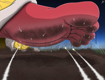 anthro barefoot bodily_fluids city_crushing crushed_micros dirty dirty_feet feet female foot_crush foot_fetish foot_focus footprint giga landscape_dwarfing macro plantigrade size_difference soles solo stomping sweat sweaty_feet toes az12lol archie_comics idw_publishing sega sonic_the_hedgehog_(archie) sonic_the_hedgehog_(comics) sonic_the_hedgehog_(idw) sonic_the_hedgehog_(series) echidna humanoid mammal monotreme digital_media_(artwork) hi_res story story_in_description