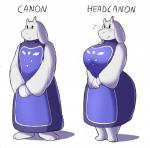 anthro big_breasts blush breasts clothed clothing curvy_figure female female_anthro huge_breasts mature_anthro mature_female simple_background smile solo text white_background fimif undertale undertale_(series) toriel boss_monster_(undertale) bovid caprine mammal hi_res