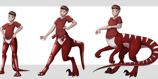 biped border bottomless brown_eyes brown_hair claw_toes claws clothed clothing countershade_tail countershade_torso countershading glistening glistening_clothing grey_border growth hair happy human_to_taur latex latex_clothing limb_growth looking_back_at_self male markings multi_limb open_mouth red_body sickle_claw simple_background smile solo species_transformation split_form standing suit_transformation tail tail_growth toe_claws topwear transformation transformation_sequence white_background white_body white_countershading white_markings tomek1000 sean_(skahdryn) dinosaur dromaeosaurid human mammal prehistoric_species reptile scalie taur theropod 2020 colored hi_res
