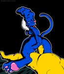 anthro anthro_penetrated areola bedding beehive_(hairstyle) belly big_butt big_nipples black_background black_eyebrows blue_body blue_fur blue_hair breasts butt claws duo ear_piercing ear_ring extended_leg eyebrows eyelashes faceless_character faceless_human faceless_male feet female female_on_human female_penetrated fur gem genitals glistening glistening_ear_ring glistening_jewelry glistening_pawpads hair hand_on_butt head_turned huge_nipples human_on_anthro human_penetrating human_penetrating_anthro husband husband_and_wife interspecies jewelry looking_at_another looking_at_partner looking_back lying male male/female male_on_anthro male_penetrating male_penetrating_female married_couple mature_anthro mature_female mature_human mature_male medial_ring medium_breasts mostly_nude necklace nipples nude on_back on_bottom on_top open_mouth open_smile outline pawpads pearl_(gem) penetration penile penile_penetration penis penis_in_pussy piercing pink_areola pink_nipples pink_nose pink_pawpads pussy red_ear_ring red_jewelry red_necklace red_tongue reverse_cowgirl_position ring_piercing sex simple_background slightly_chubby slightly_chubby_human slightly_chubby_male smile spread_butt spreading text thick_penis toe_claws toes tongue vaginal vaginal_penetration whiskers white_outline wife yellow_body yellow_skin gardenminttea the_simpsons treehouse_of_horror cat_marge homer_simpson marge_simpson felid human mammal pantherine 2022 digital_media_(artwork) english_text hi_res url