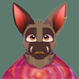 anthro brown_body brown_eyes brown_fur clothed clothing ear_piercing fangs female fur multicolored_body multicolored_clothing multicolored_fur multicolored_shirt multicolored_topwear piercing shirt smile smiling_at_viewer solo teeth topwear two_tone_body two_tone_fur princeoframs goat_(movie) sony_corporation sony_pictures hannah_(goat) aardwolf hyena mammal 1:1 2026 digital_media_(artwork) hi_res