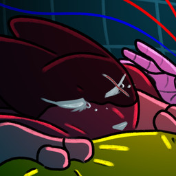 bodily_fluids duo female feral grabbing_shoulders machine male red_body scar simple_background tears wire kayw2324 rain_world videocult artificer_(rain_world) five_pebbles_(rain_world) humanoid iterator_(rain_world) robot robot_humanoid slugcat 1:1 absurd_res hi_res