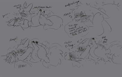 ambiguous_gender ambiguous_penetrated ambiguous_penetration anthro bed blush cheek_tuft chest_tuft dialogue duo facial_tuft fluffy fluffy_tail from_front_position furniture hooves horn legs_up looking_pleasured lying male mask on_another on_back on_bed penetration pillow purring simple_background smile sound_effects tail text tuft sabiksphinx asian_mythology chinese_mythology east_asian_mythology fabulous_beasts fenz_(studio) mythology sibuxiang_the_deer_(fabulous_beasts) tuye_(fabulous_beasts) deer lagomorph mammal moon_rabbit comic english_text hi_res monochrome sketch