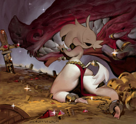 4_fingers ambiguous_gender blush bottomwear butt clothing detailed_background duo feet female fingers fur hair hair_over_eye humanoid_feet kneeling larger_ambiguous loincloth looking_at_viewer looking_back looking_back_at_viewer one_eye_obstructed plantigrade red_bottomwear red_clothing red_loincloth sharp_teeth size_difference small_feet smaller_female soles solo_focus tail teeth thick_thighs treasure treasure_hoard white_body white_fur white_hair wide_hips stealthnachos mythology animal_humanoid dragon equid equid_humanoid humanoid mammal mammal_humanoid mythological_creature mythological_scalie scalie unicorn_humanoid 2022 digital_media_(artwork)