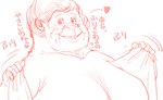 anthro blush breasts cellulite duo elderly elderly_female female hair heart_symbol kemono looking_at_viewer low_contrast mature_female motion_lines overweight overweight_anthro overweight_female sagging_breasts solo sound_effects text towel white_hair wrinkles hebokun ape gorilla haplorhine mammal primate comic greyscale japanese_text monochrome sketch translated grandmother_(lore) grandparent_(lore)