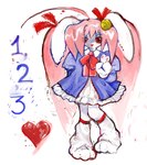 clothing dress feet female footwear gesture hair hand_gesture handpaw heart_symbol hindpaw oversized_clothing oversized_footwear oversized_socks paws pink_hair socks solo v_sign yogurt200 animal_humanoid humanoid lagomorph lagomorph_humanoid leporid_humanoid mammal mammal_humanoid rabbit_humanoid