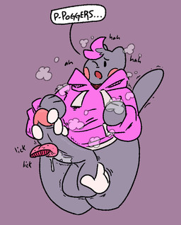 ambiguous_gender anthro balls clothing dialogue duo fur genitals grey_body grey_fur hoodie licking male male/ambiguous male_focus oral penile penis penis_lick pink_clothing pink_hoodie pink_topwear sex solo_focus speech_bubble tongue topwear qoolbunart nyan_cat_(copyright) nyan_cat nyan_cat_(qoolguyart) domestic_cat felid feline felis mammal 2020 meme