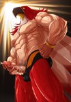 abs beak biceps bodily_fluids bottomwear clothing cum cumshot ejaculation for_a_head genital_fluids genitals looking_down male muscular muscular_humanoid muscular_male pants pecs penis solo vein veiny_muscles veiny_penis うずら fatal_fury garou:_mark_of_the_wolves king_of_fighters tizoc animal_head animal_humanoid avian avian_humanoid humanoid absurd_res hi_res