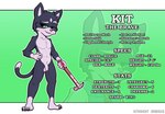 anthro big_ears clothing eyebrows flaccid fur genitals gloves hair hammer handwear male nude penis pink_body pupils smile smug solo teeth text tools weapon bnbigus kitknight kit_(bnbigus) domestic_cat felid feline felis mammal 2023 digital_media_(artwork) english_text hi_res model_sheet