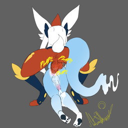 anal anal_orgasm anal_penetration anthro anthro_on_anthro anthro_penetrated anthro_penetrating anthro_penetrating_anthro anus backsack balls bodily_fluids butt cum cum_in_ass cum_inside cum_while_penetrated doggystyle duo ejaculation erection from_behind_position genital_fluids genitals hands-free male male/male male_penetrated male_penetrating male_penetrating_male orgasm penetration penile penile_penetration penis_in_ass pokemorph sex thrust_lines thrusting fledgedragonfox nintendo pokemon fledge_(fledgedragonfox) cinderace generation_8_pokemon pokemon_(species) 1:1