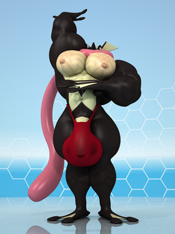 abs anthro balls biceps big_balls big_muscles bulge clothing genitals huge_balls huge_muscles humanoid_genitalia humanoid_penis hyper hyper_muscles long_tongue male muscular muscular_anthro muscular_male nipples pecs penis penis_base solo tongue tongue_out anthroanim nintendo pokemon sebastian_greninja amphibian generation_6_pokemon greninja pokemon_(species) 3:4 3d_(artwork) digital_media_(artwork) hi_res