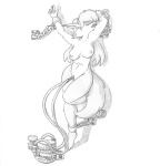 bdsm bondage bound breasts chain clamp clitoris cuff_(restraint) electric female genitals nipples nude pain pussy restraints screaming shackes shackles solo tail torture wall_bondage kkatman full-length_portrait graphite_(artwork) greyscale monochrome portrait traditional_media_(artwork)