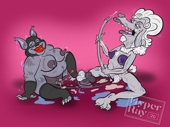 anthro areola armwear balaclava ball_stretching balls belly big_areola big_belly big_breasts big_nipples big_penis bite biting_lip bodily_fluids body_hair breasts chain claws clothed clothing cock_and_ball_torture duo elbow_gloves elderly elderly_anthro elderly_gynomorph elderly_intersex elderly_male erect_nipples erection feet fingers fluffy_pubes fupa fur genital_fluids genital_torture genitals gloves grey_body grey_nipples grey_skin gynomorph hair hairy hairy_balls hairy_fupa handwear huge_areola huge_hips huge_nipples huge_penis huge_thighs hyper hyper_genitalia hyper_nipples hyper_penis intersex leggings legwear lips lipstick long_penis makeup male mane markings mask mask_only masturbation mature_anthro mature_gynomorph mature_intersex mature_male mole_(marking) mutual_masturbation navel nipple_clamp nipples nude obese obese_anthro obese_gynomorph obese_intersex overweight overweight_anthro overweight_gynomorph overweight_intersex penetration penile penile_masturbation penis precum pubes purple_nipples saggy_balls simple_background sitting skinny skinny_male smile sounding_rod sweat sweatdrop sweaty_balls sweaty_body sweaty_breasts sweaty_genitalia sweaty_legs sweaty_thighs thick_thighs thin_penis tuft urethral urethral_penetration white_body white_fur white_hair wide_hips wig wrinkles hyperraysunshine fanny_mcphee lord_pierre_jean-claude_montaigne_branleur_the_4rth_(grannybase) canid canine canis domestic_cat domestic_dog felid feline felis lynx mammal poodle colored digital_drawing_(artwork) digital_media_(artwork) flat_colors hi_res