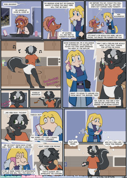 accessory anthro asylum blonde_hair blue_eyes cellphone clothed clothing detailed_background diaper duo electronics female floppy_ears fully_clothed green_eyes hair headband hospital kitchen lop_ears male musical_note musical_symbol pantsless_male phone pointy_ears prick_ears purple_eyes smartphone solo symbol text wearing_diaper wooden_spoon the_padded_room alexandra_ashuran ludivine_laminelle theodore_reed canid canine echidna mammal mephitid monotreme skunk absurd_res comic english_text hi_res