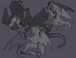 anthro claws cuddling curved_horn duo entwined_tails female hand_on_chest horn male male/female nude simple_background smile tail tail_coil transformation wings pantheggon mythology mello_(narmello) dragon gargoyle mythological_creature mythological_scalie scalie comic hi_res