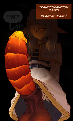 balls big_penis biped blush clothed clothing crossgender erection eyebrows eyelashes ftg_crossgender fti_crossgender genitals glowing glowing_genitalia glowing_penis glowing_pupils gynomorph hair huge_penis hyper hyper_genitalia hyper_penis intersex looking_at_viewer mouth_closed not_furry penis pupils red_pupils ridged_penis simple_background solo standing text thick_thighs lewdstuffart frieren_beyond_journey's_end frieren elf humanoid absurd_res english_text hi_res