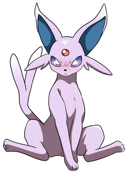 blush feet female feral forehead_gem gem genitals pink_body purple_sclera simple_background solo spread_legs spreading tail vulva white_background yttriumi2f nintendo pokemon eeveelution espeon generation_2_pokemon pokemon_(species) 2025 absurd_res hi_res