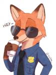 anthro fur male solo disney zootopia nick_wilde sion canid canine fox mammal red_fox true_fox 3:4 hi_res