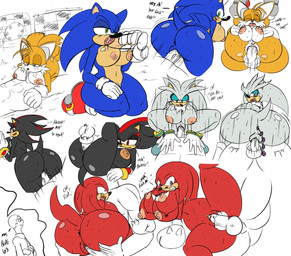 2_tails 5_fingers all_fours anal anal_beads anal_beads_in_ass anal_penetration anthro anthro_penetrated anus backsack balls big_breasts big_butt black_body black_breasts blue_body bodily_fluids breast_play breasts butt clothing cowgirl_position crossgender doggystyle duo erection eyes_closed fellatio female female_penetrated fingers footwear from_behind_position from_front_position fur genitals gloves group half-closed_eyes handwear huge_butt kneeling kneeling_oral_position male male/female male_penetrating male_penetrating_female mtf_crossgender multi_tail narrowed_eyes nipples object_in_ass on_bottom on_top open_mouth oral oral_penetration penetration penile penile_penetration penis penis_in_mouth penis_in_vagina profanity red_body red_breasts sex sex_toy sex_toy_in_ass sex_toy_insertion shoes solo_focus standing straddling sweat tail text titfuck vaginal vaginal_penetration vulva white_body white_fur yellow_body yellow_fur nobody147 sega sonic_the_hedgehog_(series) knuckles_the_echidna miles_prower shadow_the_hedgehog silver_the_hedgehog sonic_the_hedgehog canid canine echidna eulipotyphlan fox hedgehog mammal monotreme english_text monochrome
