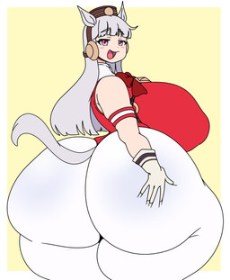 animal_ears animal_tail armband big_breasts big_butt blush bow_ribbon breasts butt butt_grab clothing female gloves hair hand_on_butt handwear hat headgear headwear horse_tail huge_breasts huge_butt huge_hips hyper hyper_butt hyper_hips legwear open_mouth pantyhose pillbox_hat red_clothing sleeveless_shirt small_waist smile smug_expression solo thick_thighs white_body white_clothing white_hair white_legwear white_pantyhose white_skin wide_hips inakotho1 cygames uma_musume_pretty_derby gold_ship_(pretty_derby) animal_humanoid equid equid_humanoid equine equine_humanoid horse_humanoid humanoid mammal mammal_humanoid 2025 absurd_res digital_drawing_(artwork) digital_media_(artwork) hi_res