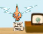 ambiguous_gender blue_eyes conversational_sign hanging_sign humor placard sign solo text wearing_sign sfs_animation dogshaming nintendo pokemon animate_inanimate gardevoir generation_3_pokemon generation_4_pokemon normal_rotom pokemon_(species) rotom 5:4 animated english_text low_res meme short_playtime