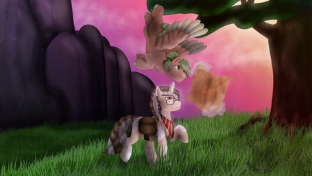 brown_hair cutie_mark detailed_background duo eyewear feathered_wings feathers feral fetlocks flying freckles glasses green_eyes green_hair hair hair_bun hooves horn male map nature nature_background orange_eyes saddle_bag spread_wings tail_bun tan_body telekinesis wings blaze2012 hasbro my_little_pony mythology bubbles_quill_(jdamquill) clary_sage_(blaze2012) equid equine mammal mythological_creature mythological_equine pegasus unicorn 16:9 absurd_res hi_res widescreen