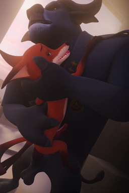 abdominal_bulge anal anal_penetration animal_genitalia animal_penis anthro balls bedroom big_dom_small_sub bouncing_balls canine_genitalia canine_penis clothed clothing dominant duo equine_genitalia equine_penis erection from_front_position genitals horn inside interspecies knot lifted looking_pleasured male male/male male_penetrated male_penetrating male_penetrating_male nude open_mouth partially_clothed penetration penile penile_penetration penis penis_in_ass penis_size_difference police police_uniform saggy_balls sex size_difference spread_legs spreading standing standing_sex tail uniform eyahara lewddmon_(va) opennsfwsp_(va) pixelcarnagee_(va) squishsuccubus_(va) disney zootopia chief_bogo nick_wilde bovid bovine canid canine cape_buffalo fox mammal red_fox true_fox 2025 2:3 3d_(artwork) 3d_animation animated blender_(artwork) digital_media_(artwork) hi_res high_framerate loop short_playtime sound webm