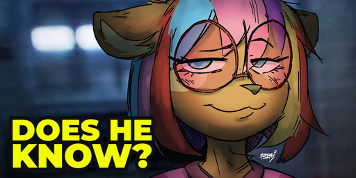 anthro blue_eyes blue_hair brown_body brown_fur cheek_spots clothing ear_tuft eyebrows eyelashes eyewear female fur glasses hair orange_hair pink_clothing pink_hair pink_shirt pink_topwear purple_hair red_hair round_glasses shirt smile smirk solo tan_inner_ear text topwear tuft floppysquared does_he_know_(meme) melody_nosurname deer mammal 2024 2:1 bust_portrait english_text hi_res meme portrait reaction_image signature trans_(lore) trans_woman_(lore)