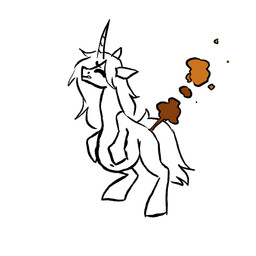 ambiguous_gender bodily_fluids diarrhea fart feces female feral horn ill rumbling_stomach solo vomit vomiting c_rnage mythology carnage_(c_rnage) equid equine horse mammal mythological_creature mythological_equine pony unicorn 1:1 animated hi_res short_playtime sound video