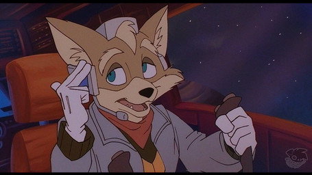 1990s_theme aircraft anthro blue_eyes bodysuit brown_body brown_fur clothed clothing cockpit countershade_face countershading electronics fur gloves grey_clothing grey_jacket grey_topwear handwear headgear headphones headset headset_microphone jacket kerchief male neckerchief neckwear red_kerchief red_neckerchief retro skinsuit solo style_emulation tight_clothing topwear vehicle yellow_bodysuit yellow_clothing yellow_skinsuit yinyanggio don_bluth nintendo star_fox fox_mccloud canid canine fox mammal 16:9 2025 digital_media_(artwork) watermark widescreen