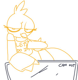 anthro beak bedroom_eyes camera female half-closed_eyes looking_at_viewer machine narrowed_eyes seductive smile solo suggestive text the_weaver five_nights_at_freddy's scottgames chica_(fnaf) animatronic avian bird chicken galliform mammal phasianid robot english_text