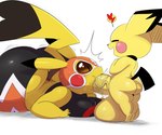 2018 anthro balls big_balls big_butt big_penis blush breasts butt butt_cleavage cleft_tail clothing cosplay_pikachu_(character) cosplay_pikachu_(costume) costume digital_media_(artwork) duo erection eyes_closed fellatio female female_penetrated generation_1_pokemon generation_2_pokemon genitals heart_pair heart_reaction heart_symbol hi_res huge_balls huge_butt huge_penis hyper hyper_balls hyper_genitalia hyper_penis larger_female larger_penetrated level_difference looking_pleasured male male/female male_penetrating male_penetrating_female mammal mask multi_heart_reaction nintendo oral oral_penetration penetration penile penis pichu pikachu pikachu_libre pokemon pokemon_(species) rodent screencap sex short_stack simple_background size_difference small_but_hung smaller_male spandex speech_bubble sssonic2 super_smash_bros. super_smash_bros._ultimate tail tight_clothing vein white_background wide_eyed yellow_body yellow_speech_bubble
