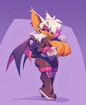 anthro areola big_breasts breasts clothed clothing ear_piercing ear_ring female green_eyes huge_breasts nipples orange_areola orange_nipples piercing ring_piercing short_stack solo tight_clothing bigdad sega sonic_the_hedgehog_(series) mormoopia_rouge_(bigdad) rouge_the_bat bat mammal 2025