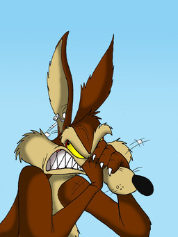 4_fingers angry anthro arm_tuft athletic athletic_anthro athletic_male belly biped black_eyes black_nose blue_sky brown_body brown_fur casual_nudity cheek_tuft chest_tuft claws clenched_teeth clutching duo elbow_tuft eyebrows facial_tuft fangs finger_claws fingers fluffy fluffy_chest fur glance glare glaring_at_another grey_body grey_fur grimace hands_on_snout head_tuft holding_muzzle holding_snout humanoid_hands jumping lines_drawn looking_at_another macro macro_focus male micro motion_lines multicolored_body multicolored_fur nude outside sharp_teeth skinny sky snout tan_belly tan_body tan_eyebrows tan_fur teeth tuft two_tone_body two_tone_fur whisker_spots whiskers white_body white_finger_claws white_fur yellow_sclera jackthemacrofox zgrooz looney_tunes warner_brothers bugs_bunny wile_e._coyote canid canine canis coyote lagomorph leporid mammal rabbit 2019 3:4 artist_collaboration colored detailed digital_drawing_(artwork) digital_media_(artwork) hi_res shaded