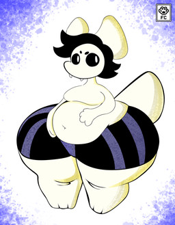 anthro athletic_wear belly big_belly big_butt bottom_heavy bottomwear butt clothing deep_navel femboy front_view gym_bottomwear gym_shorts huge_belly huge_butt huge_hips huge_thighs hyper hyper_butt logo male navel nerd overweight overweight_anthro overweight_male shorts solo sportswear standing tail thick_tail thick_thighs three-quarter_view wide_hips fiwzycat! alien canid canine canis domestic_dog hybrid mammal 2025 absurd_res artist_logo colored digital_media_(artwork) full-length_portrait hi_res krita_(artwork) portrait