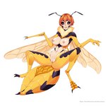 antennae_(anatomy) arthropod_abdomen arthropod_abdomen_genitalia arthropod_abdomen_pussy breasts female genitals hair implied_transformation insect_wings mandibles multi_arm multi_limb nude orange_hair pussy solo stinger wings yellow_body dront marco-marco animal_humanoid arthropod arthropod_humanoid humanoid hymenopteran hymenopteran_humanoid insect insect_humanoid wasp_humanoid 1:1 hi_res