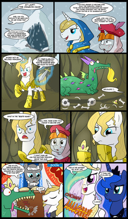 armor blonde_hair blue_eyes blue_fur bone bow_tie cave clothed clothing comic crackle_(mlp) dialog dragon english_text equine female feral friendship_is_magic fur green_scales group hair horn horse madmax magic male multi-colored_hair my_little_pony pony prince_blueblood_(mlp) princess_celestia_(mlp) princess_luna_(mlp) purple_eyes snow sword text tiara tissue tongue tongue_out two_tone_hair unicorn weapon white_fur wings
Rating: Safe
Score: 16
User: Gilda_The_Gryphon
Date: August 27, 2012