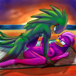 anthro areola athletic barefoot beach beak bodily_fluids breasts claws cloud duo feet female female_penetrated from_front_position genital_fluids genitals green_penis lying male male/female male_penetrating male_penetrating_female missionary_position navel nipples non-mammal_breasts nude nude_beach on_back on_towel penetration penile penile_penetration penis penis_in_vagina sand seaside sex sex_on_the_beach sky spread_legs spreading sunset toe_claws toes towel vaginal vaginal_fluids vaginal_penetration vulva water dgemporium sega sonic_riders sonic_the_hedgehog_(series) jet_the_hawk wave_the_swallow accipitrid accipitriform avian bird hirundinid oscine passerine swallow_(bird) 1:1 2018 hi_res